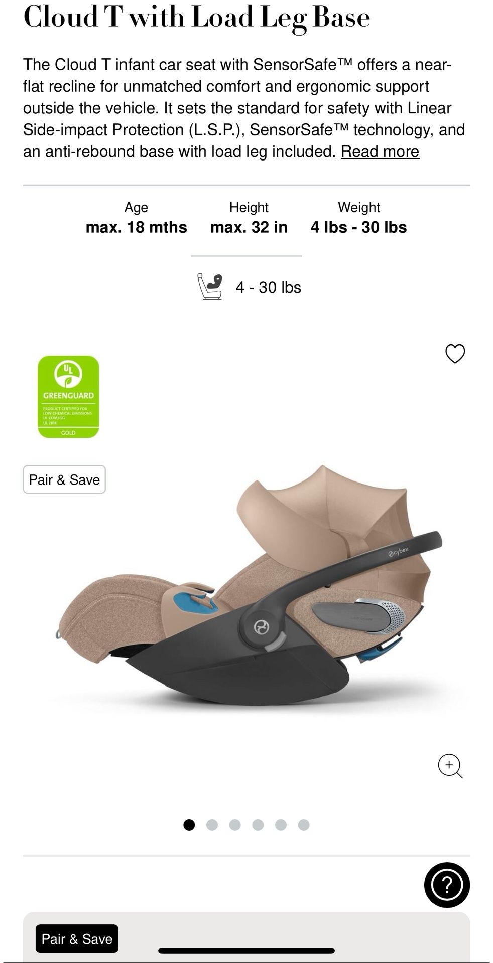 🎀 Cybex Car Seat - Floral Print