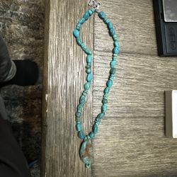 Turquoise Necklace And 925 