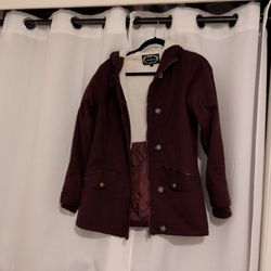 Small Women's Coat - Burgundy Color