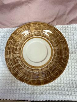 Brown Swirl Stoneware Side Plate – Good Condition