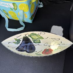 Tiered antica fornace Italian style dish- 8 inches 