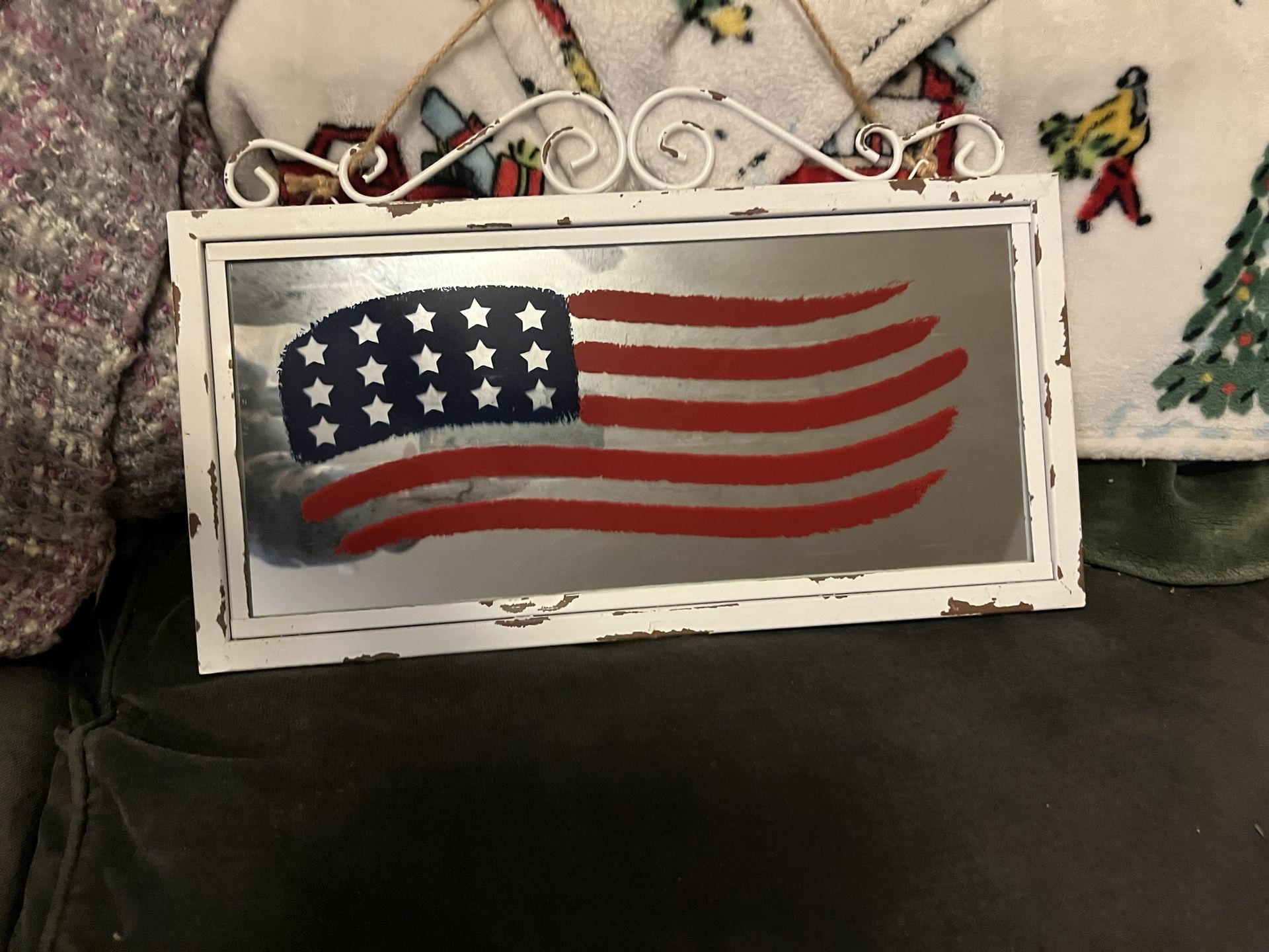American Flag Whimsical Mirror