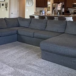 3 piece Sectional Sofa (slate grey) with Chaise