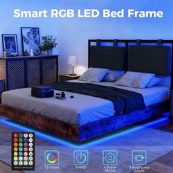 Floating Bed Frame Full /Queen Size,