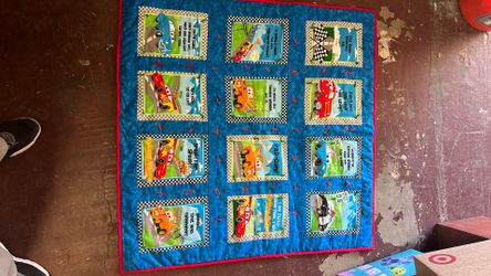 Disney cars themed baby blanket