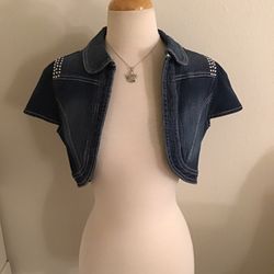 JEANS CARDIGAN SIZE 14   