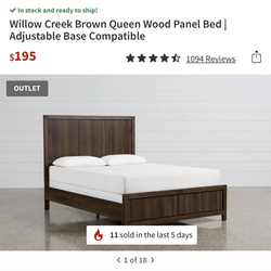 Living Spaces Queen Bed and Mattress