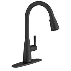 American Standard Fairbury 2S Single-Handle Pull-Down Sprayer Kitchen Faucet in Matte Black=S2-352