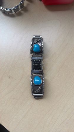 Bulova turquoise sterling watch