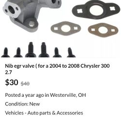 Egr Valve For A 2004 To 2009 Chrysler 300 New In Box