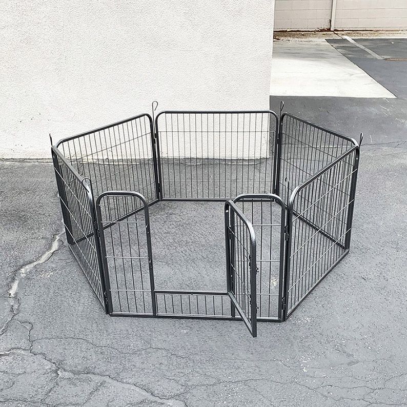 (New in Box) $60 Pet Dog Heavy Duty Playpen with 6 Panels X (24” Tall X 32” Wide)