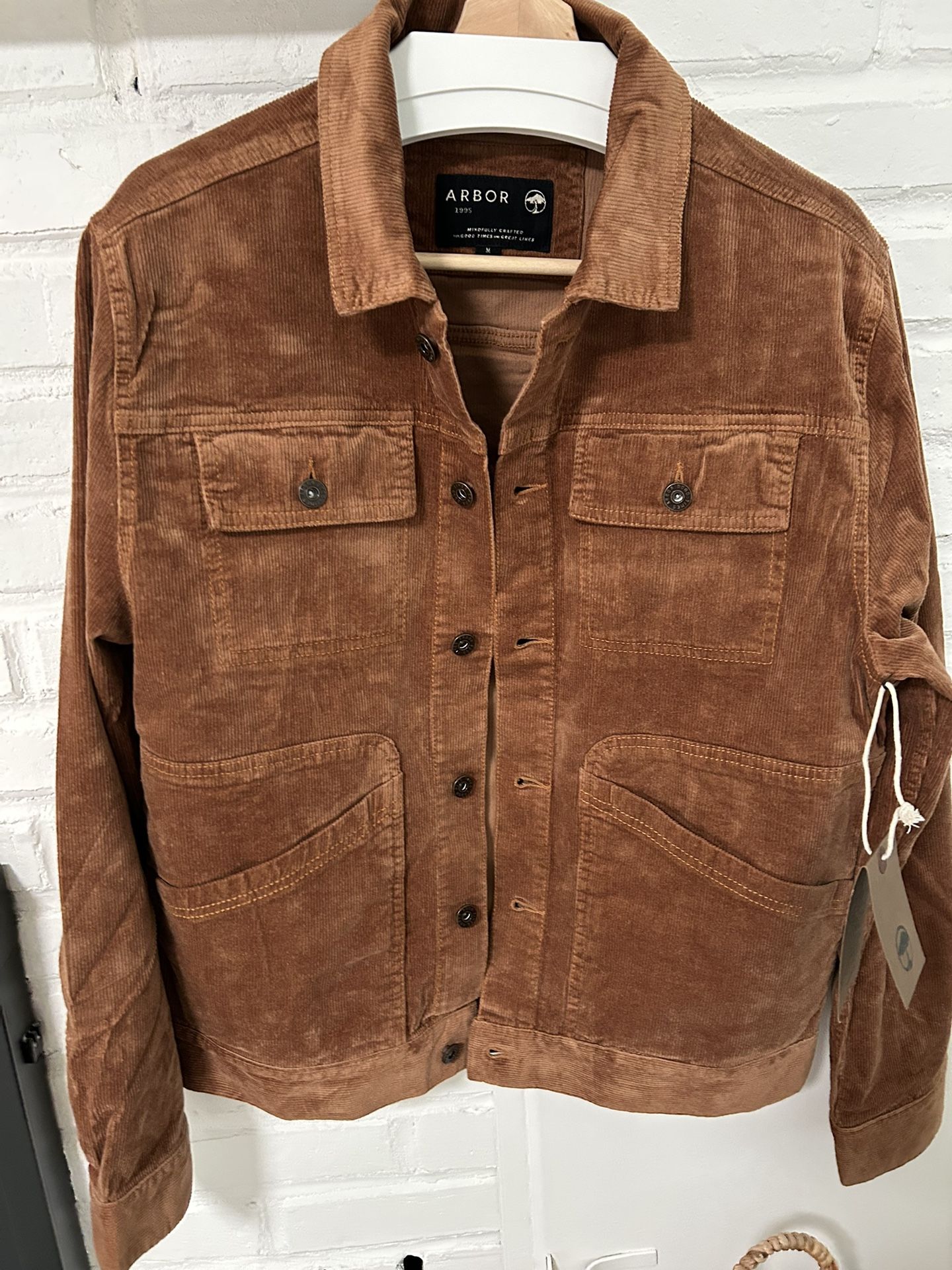 NWT Arbor Collective Wayward Jacket Men’s Medium New 100% Cotton