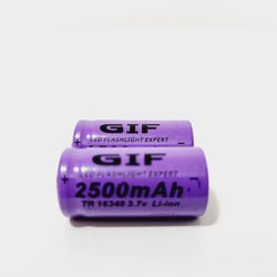 2pc GIF 3.7V Li-ion Rechargeable battery 
