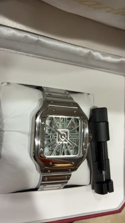 silver skeleton (green dial)