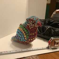 Parrot Crystal Clutch Purse Brand New Very Unusual. Decorated By Talented Artisans With hundreds Of Hand Set Sparkling Austrian Crystals