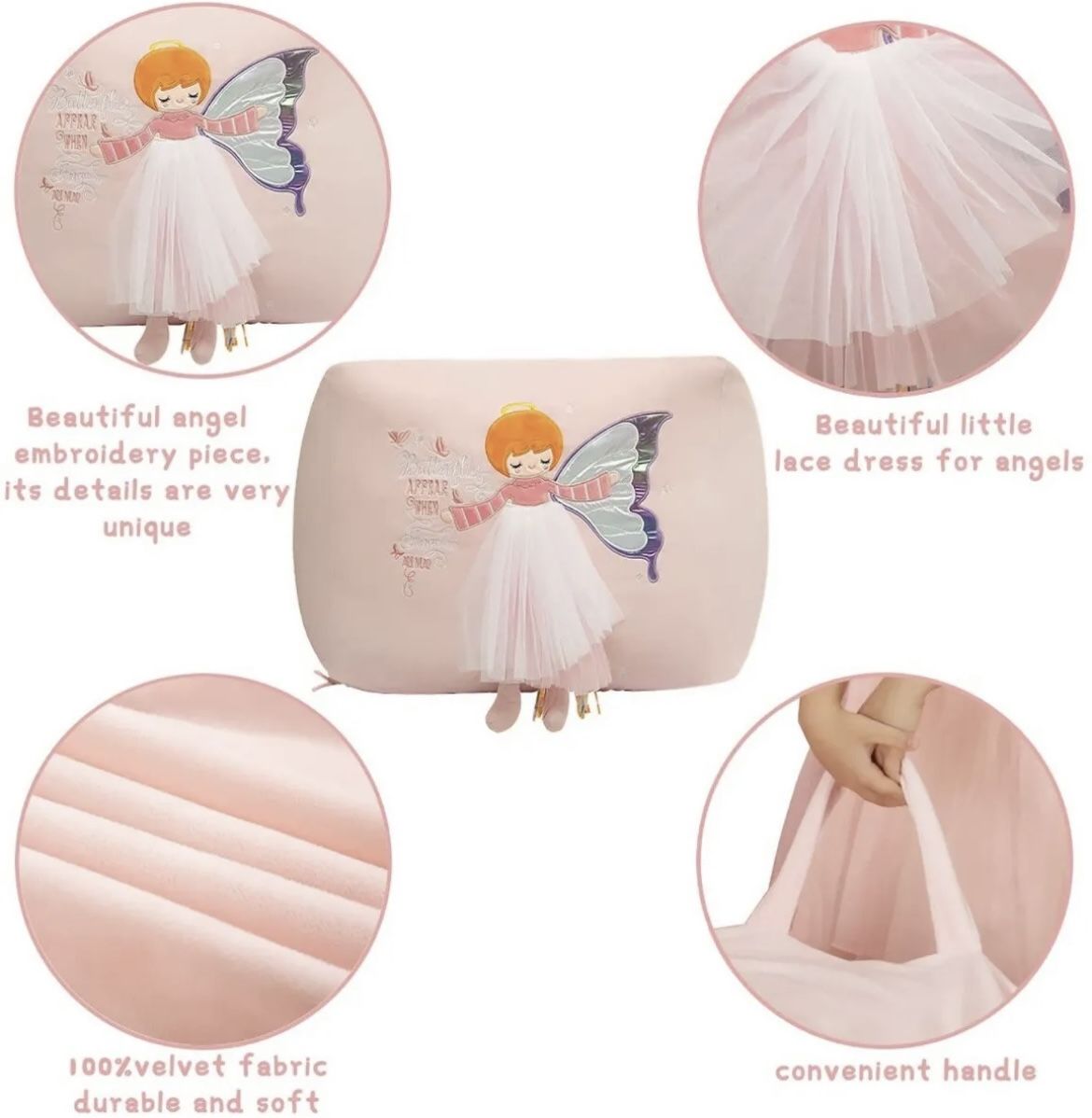 Youngeyee Angel Stuffed Animal Beanbag Storage Chair