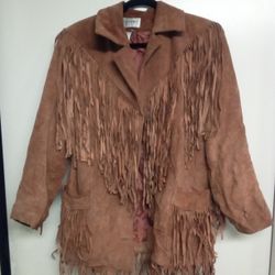 Fringe Leather Jacket (M)
