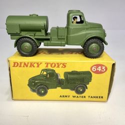 Vintage Meccano / Dinky 643 Army Water Tanker  Very Nice