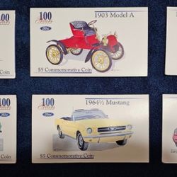 Ford 1996 $5 Commemorative Coin Set Of 6