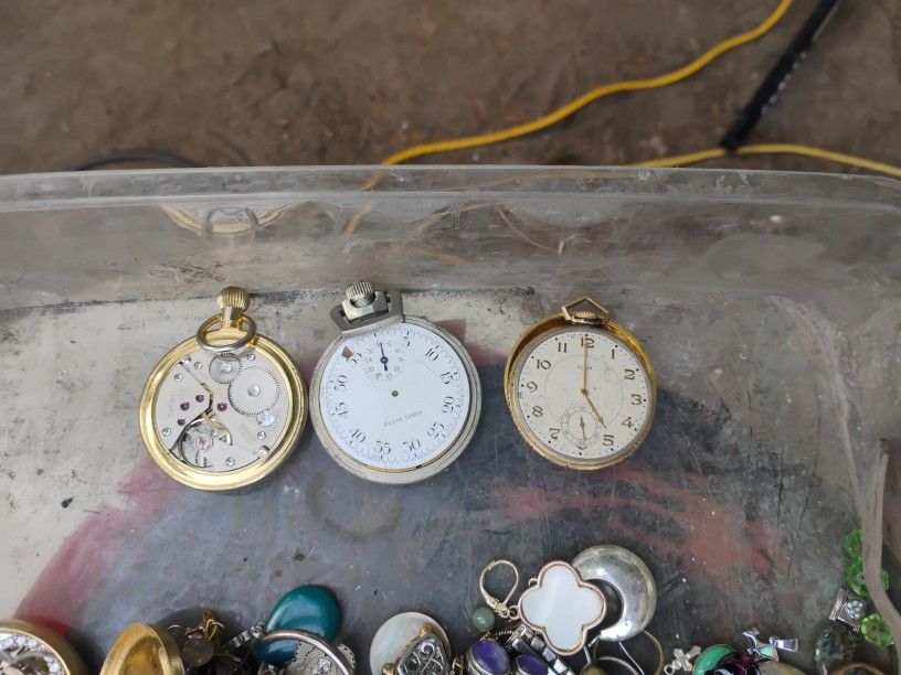 3 Pocket Watches All Jewel Ran Good For Parts