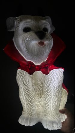 Halloween blow mold schnauzer vampire dog