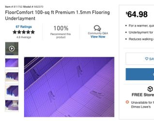 Underlayment Vinyl Floating floors