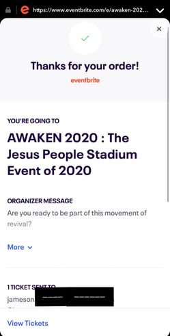 Kanye West Awaken 2020 ticket
