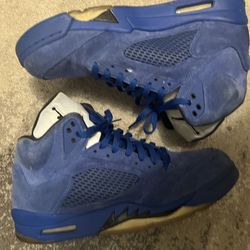 Jordan 5 Blue Suede Size 12’no Box HMU Wit Offers 