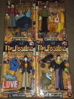 Vintage 1999 McFarlane The Beatles Yellow Submarine Action Figure Set