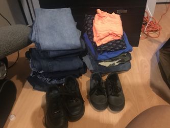 Long jeans , shorts and sneakers