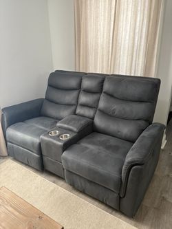 Grey Reclining Loveseat