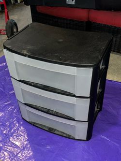 3-Drawer Plastic Storage Cart