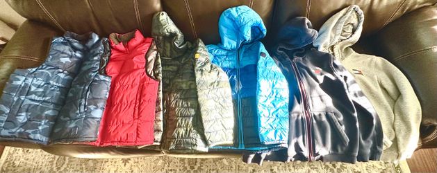 Assorted Puffer Winter Vests and Hoodies And Jackets