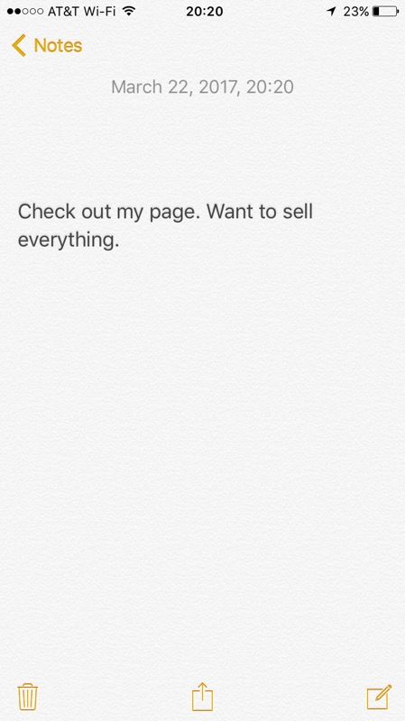 Want to sell