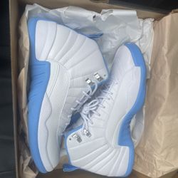 Air Jordan 12 Retro White And University Blue 