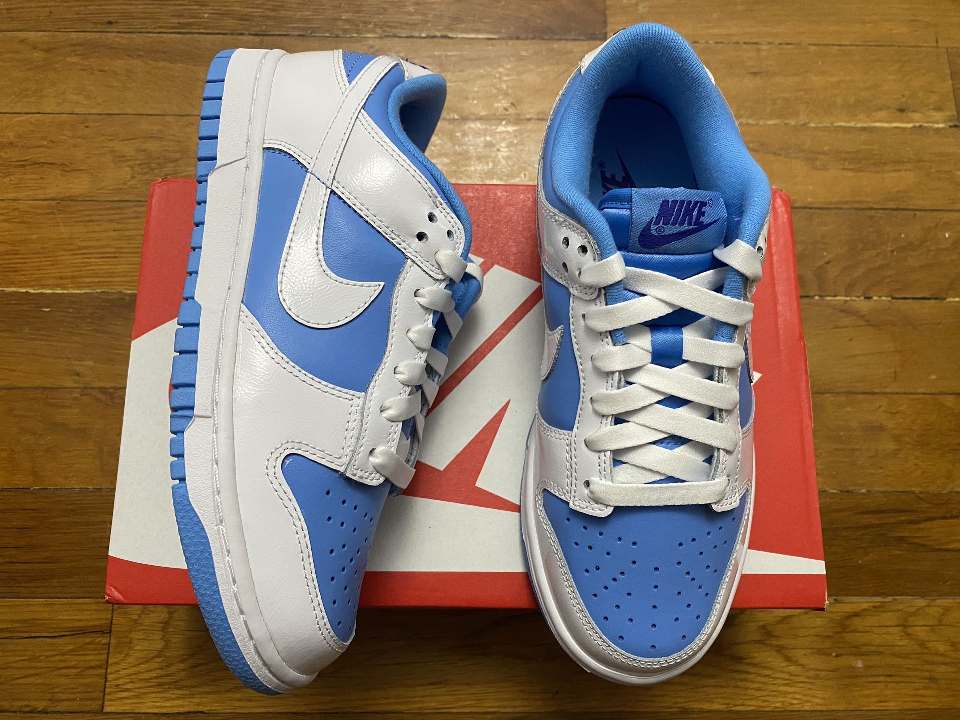 Size Nike Dunk Low UNC University Blue White
