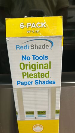 Redi Shade Pleated Paper Shades 3-Pack 36x72