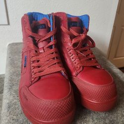 S Fellas by Genuine Grip 5013  Men's Composite Toe Stealth Work Boots Red Size 10