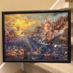 Disney Little Mermaid 750 Piece Framed Puzzle