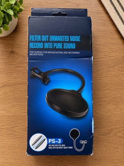 PS-3 Microphone Pop Filter with Gooseneck Clamp