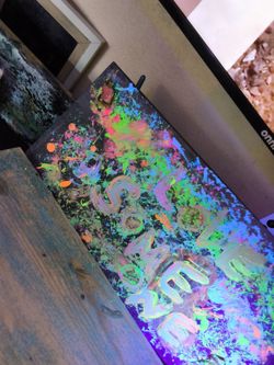 Hand painted black light painting