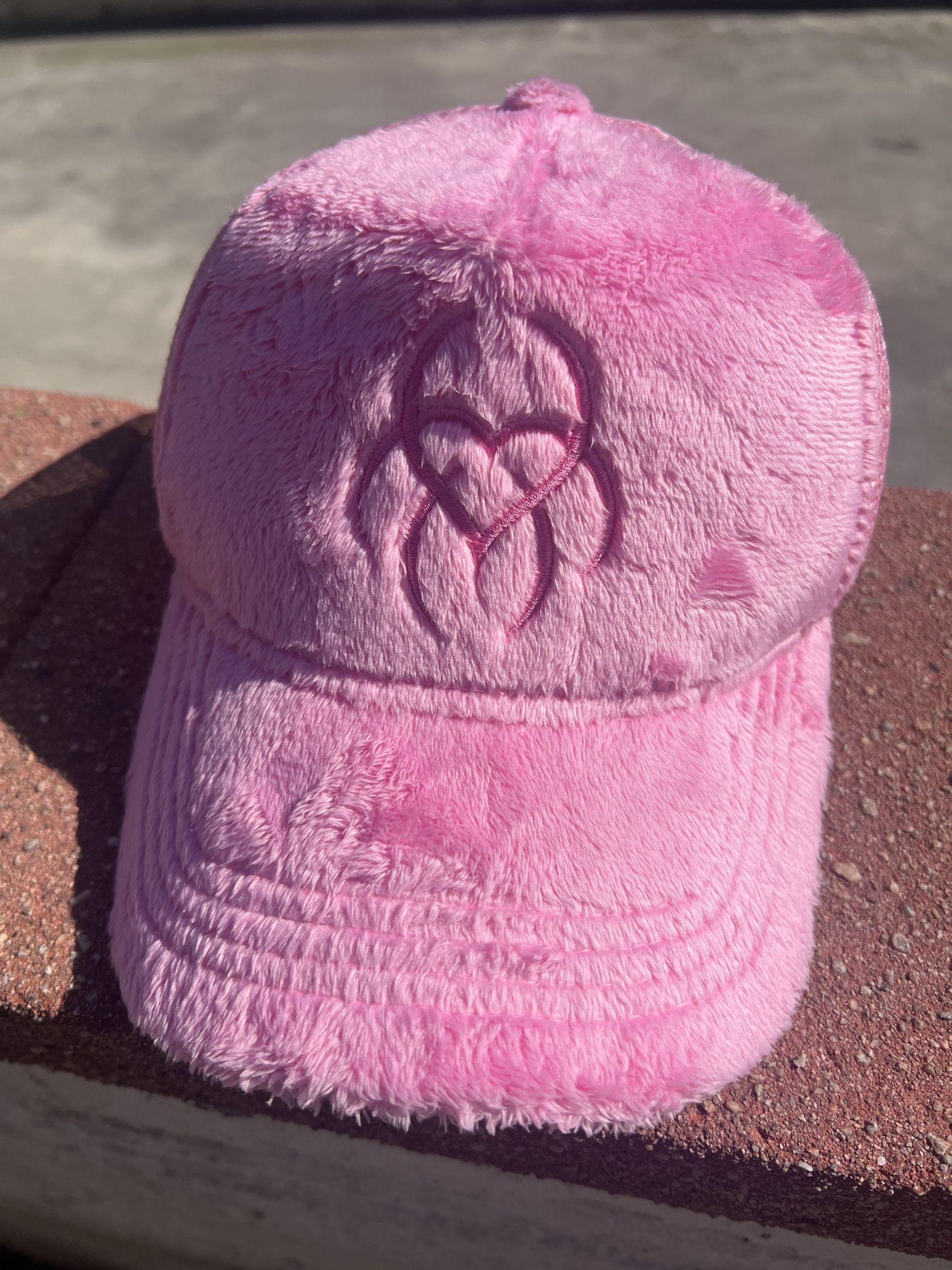 Pink Hazheart Fuzzy Trucker Hat