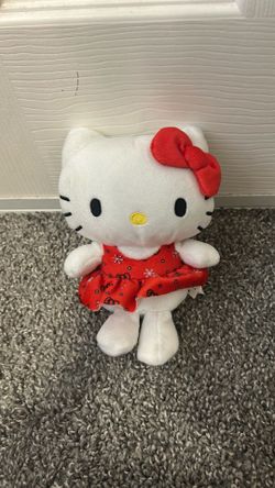Red hello kitty Christmas plush