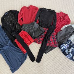 girls size 5 6 clothing lot bundle long sleeve tops skirts dress gap abercrombie cardigan robe fall