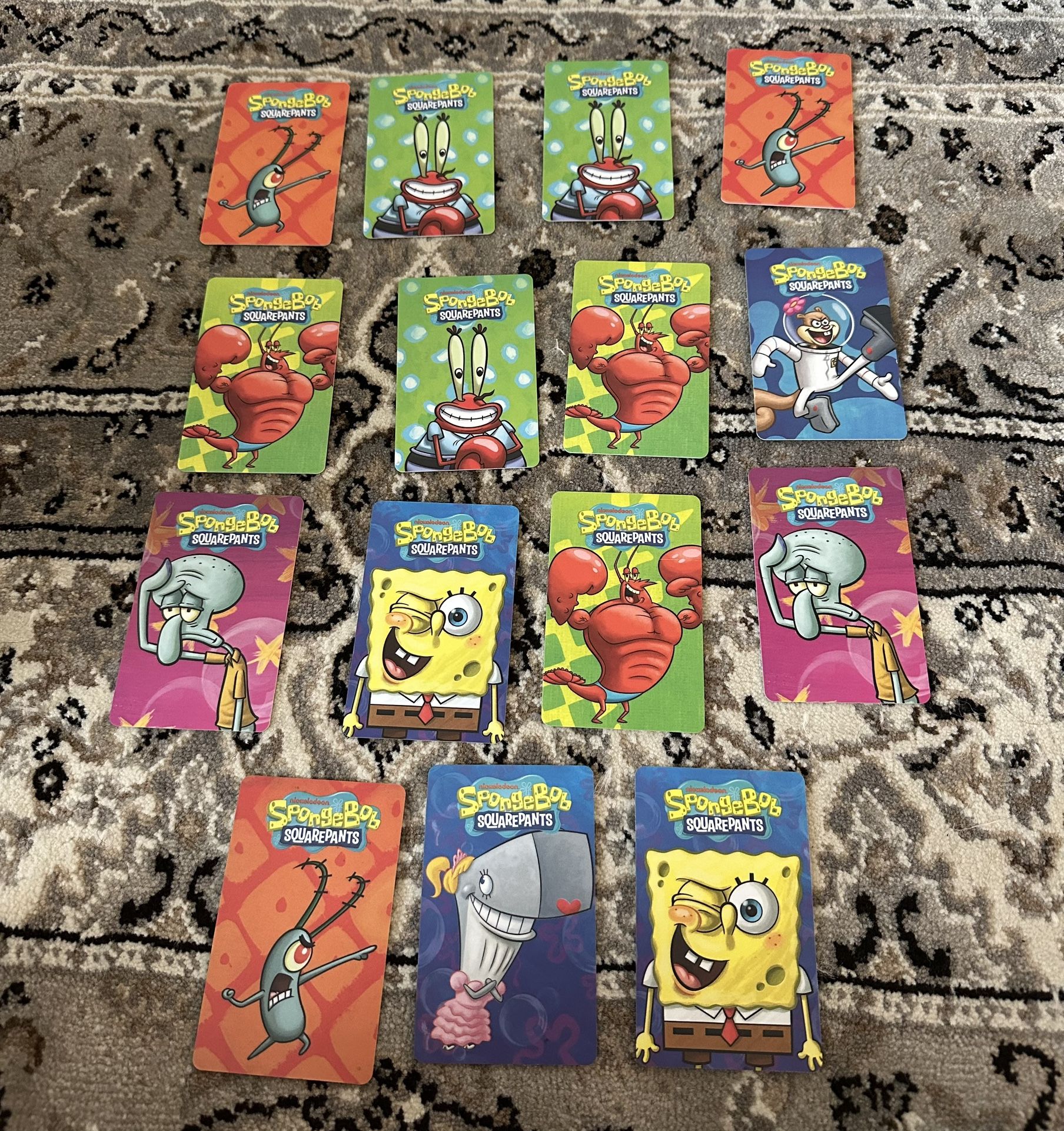 SpongeBob Pineapple Arcade 15 Cards From Dave & Busters And Chuck E. Cheese (Read Description)