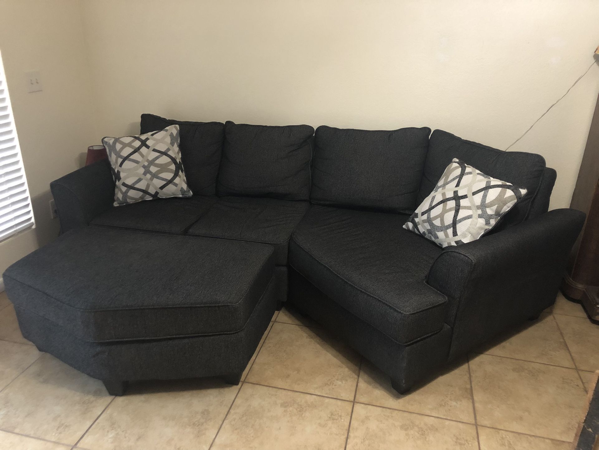 Small Sectional Cuddler Couch With Ottoman for Sale in Glendale, AZ