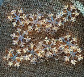 Vintage Christmas Holographic Snowflakes Lawn Stakes