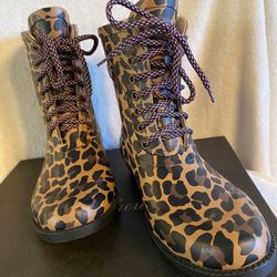 JCREW Brown/ Black Leopard Print Ankle Boot