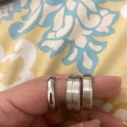 Men’s Fashion Stainless Steel Wedding Band Size 10 $22 Each 