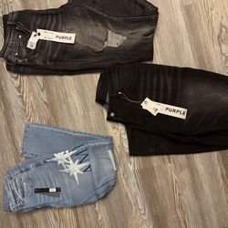 Purple jeans